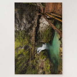 木製の歩道を介してヴィンガル渓谷キャニオン ジグソーパズル