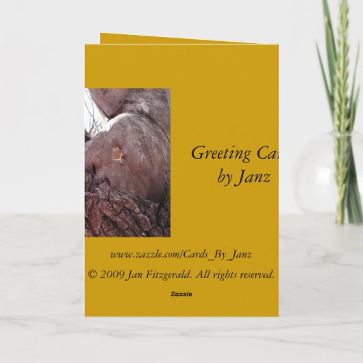 木製の涙 カード (裏面)