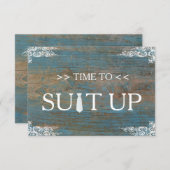 木製の渦巻き旋回素朴を適合させる時間 招待状 (正面/裏面)