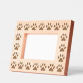 木製の犬の足跡の写真立て 6" x 4" 横向き レーザー彫刻フレーム (左)