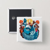 木製の獣 缶バッジ (正面&裏面)