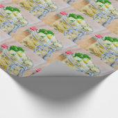 木製の瓶に入れたポテトサラダ ラッピングペーパー (角)