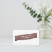 木製の看板、大工、大工 名刺 (スタンド正面)