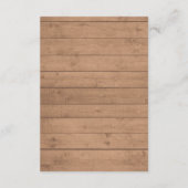 木製の穀物およびひもライト続きの結婚式の挿入物 エンクロージャーカード (裏面)