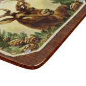 木製の穀物とパーソナライズなシカの小屋 カッティングボード (角)