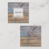 木製の穀物のシンプルな名刺 スクエア名刺 (正面/裏面)