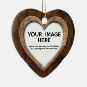木製の穀物のハート(購入の前に個人化して下さい) セラミックオーナメント (右)