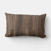 木製の穀物のプリント、木製の穀物パターン、木製のデザイン ランバークッション (裏面)