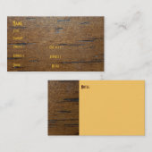 木製の穀物のプロフィールカード 名刺 (正面/裏面)