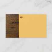 木製の穀物のプロフィールカード 名刺 (裏面)