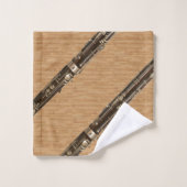 木製の穀物の一見のバスーンのアンサンブル バスタオルセット (ウォッシュタオル)