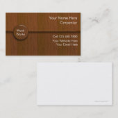 木製の穀物の一見の大工仕事のテーマ 名刺 (正面/裏面)