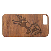 木製の穀物の一見の馬はあなたの名前の上にありました Case-Mate iPhoneケース (裏面(横))