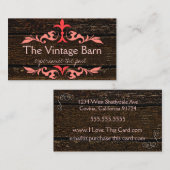 木製の穀物の一見-ヴィンテージのモモスクロール 名刺 (正面/裏面)