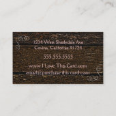 木製の穀物の一見-ヴィンテージのモモスクロール 名刺 (裏面)