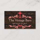 木製の穀物の一見-ヴィンテージのモモスクロール 名刺 (正面)