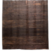 木製の穀物の木の板の国の素朴な納屋 シャワーカーテン (正面)