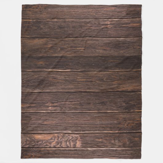 木製の穀物の木の板の国の素朴な納屋 フリースブランケット (正面)