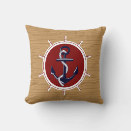 木製の穀物の航海のな船の車輪のいかり クッション