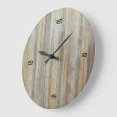 木製の穀物の質#2 ラージ壁時計 (傾斜)