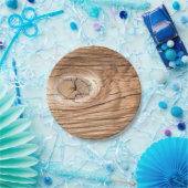 木製の穀物のKnotholeの紙皿 ペーパープレート (パーティー)