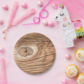 木製の穀物のKnotholeの紙皿 ペーパープレート (パーティー)