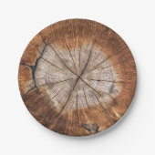 木製の穀物 ペーパープレート (正面)