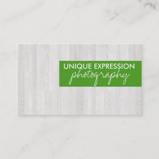 木製の穀物 名刺 (正面)