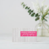 木製の穀物 名刺 (スタンド正面)