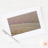 木製の穀物 長方形シール (封筒)