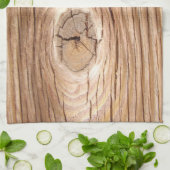木製の穀物Knothole キッチンタオル (折り畳み)
