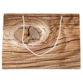 木製の穀物Knothole ラージペーパーバッグ (正面)