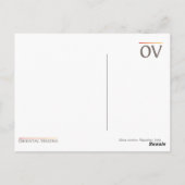 木製の窓枠に色付きのガラス ポストカード (裏面)