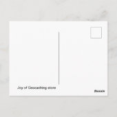 木製の箱の隠れ家:土掘り ポストカード (裏面)