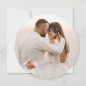 木製の節約日付写真 ウェディングQRコード 招待状 (裏面)