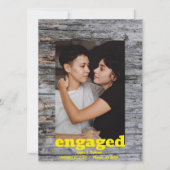 木製の節約日程カード - 結婚式写真 セーブザデート (正面)