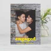 木製の節約日程カード - 結婚式写真 セーブザデート (スタンド正面)