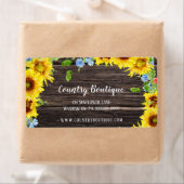 木製の素朴なひまわり宛名ラベル ラベル (インサイチュ)