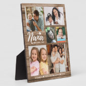 木製の素朴なフォトプレート 愛してるおばあちゃん 孫たち 6枚の写真 フォトプラーク (側面)
