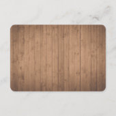 木製の素朴な結婚願い井戸の挿入カード エンクロージャーカード (裏面)