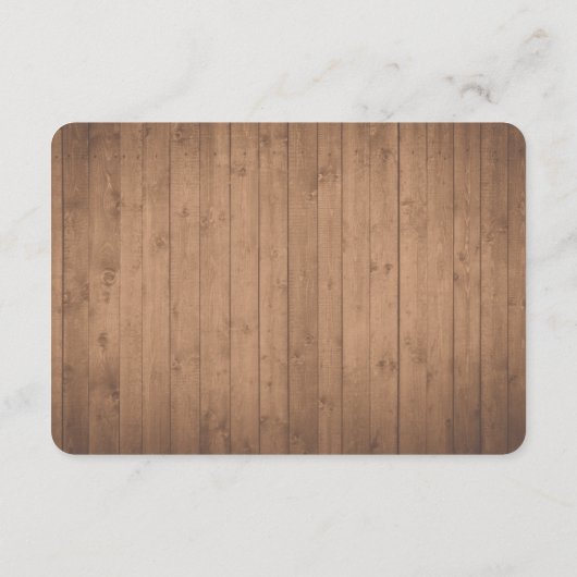 木製の素朴な結婚願い井戸の挿入カード エンクロージャーカード (裏面)