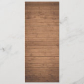 木製の素朴ストリングライトの花の付いたメニューカード メニュー (裏面)