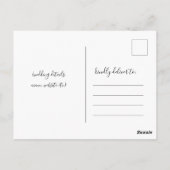 木製の素朴ストリングライトウェディングRSVPポストカード ポストカード (裏面)