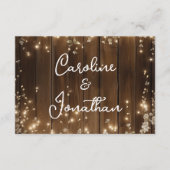 木製の素朴ストリングライトホワイトフローラ詳細 エンクロージャーカード (正面)