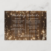 木製の素朴ストリングライトホワイトフローラ詳細 エンクロージャーカード (裏面)