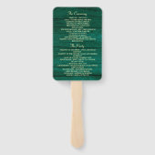 木製の素朴ストリングライト結婚式 プログラムハンドファン ハンドファン (裏面)