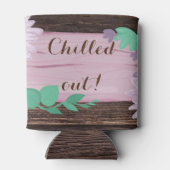 木製の素朴フローラモノグラム缶クーラー 缶クーラー (裏面)