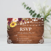 木製の素朴弦を照らすフローラ 出欠カード (スタンド正面)