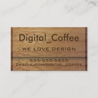 木製の終わりの名刺 名刺