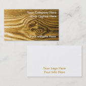 木製の結び目の穀物の背景の質 名刺 (正面/裏面)